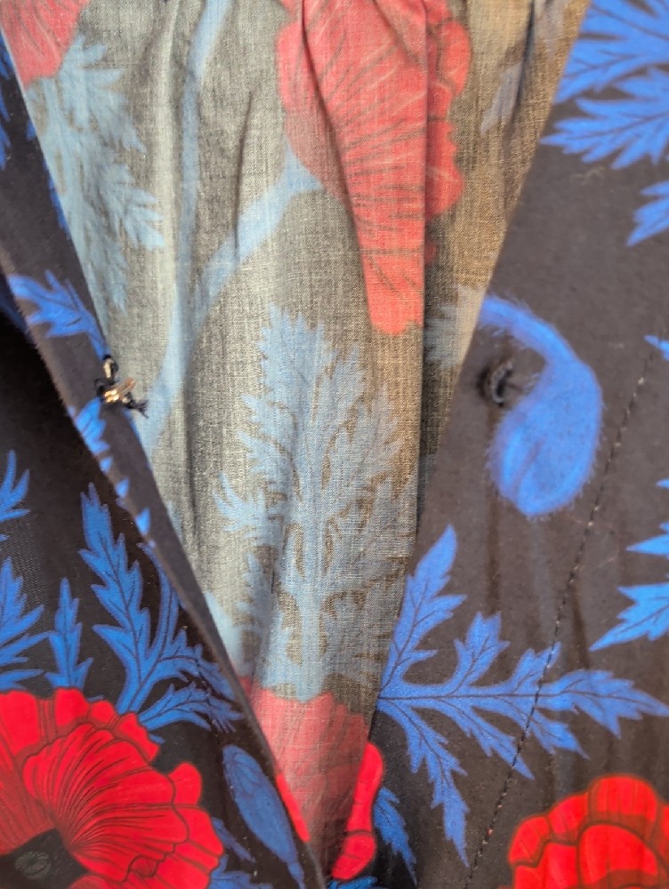 Blue & Red Floral Button-Front Women’s Dress — image 5 of 6